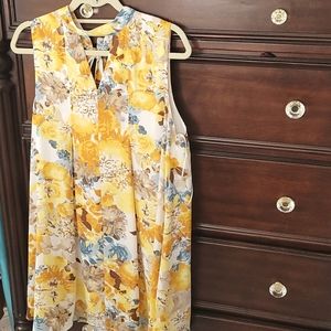 New yellow Floral dress
